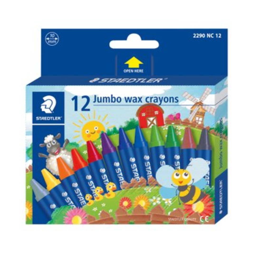 Staedtler Luna Jumbo Wax Crayon 12col ST-2290-NC12